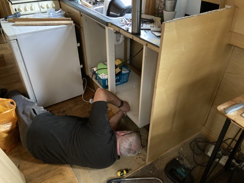 narrowboat kitchen surgery